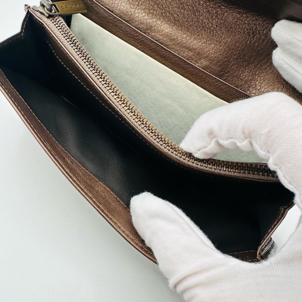 Celine Leather Embossed Monogram Wallet - Picture 7 of 13